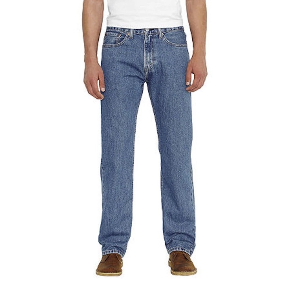NEW- 42 x 30 Mens Levis 505 Regular Sits at Waist Denim Jeans Pants Cotton Blue